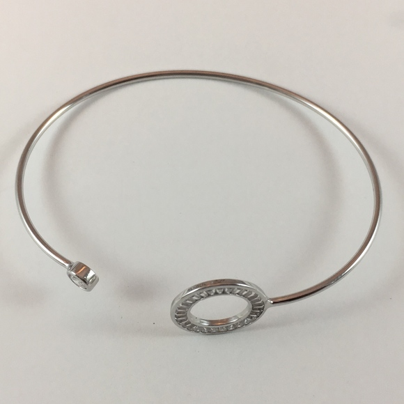 Mia Sarine CZ Sterling Silver Cuff Bangle - Picture 3 of 4